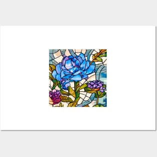 Lavender Blue Mosaic Posters and Art